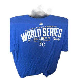 Royals KC World Series Men's L Tee Shirt Blue Large 2014 Fall Classic MLB